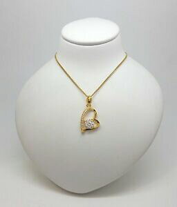�y���������z�l�b�N���X�@�S�[���h�y���_���g�h���I�[�v���n�[�gmiran 081148 24ct gold pendant open heart with cz 13mm 17g rrp355