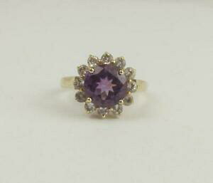yzlbNX@CG[S[hAWXggp[Yt[wbhOTCY9ct yellow gold amethyst amp; topaz flower head ring uk size n us 7
