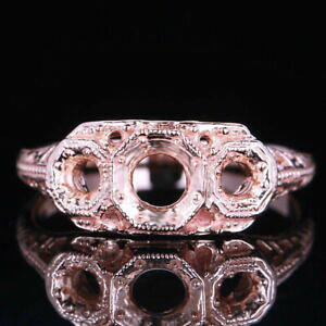 yzlbNX@tBbgEhJbgZ~}Eg\bhk[YS[hOcomfort fit round cut semi mount solid 10k rose gold three stones ring setting