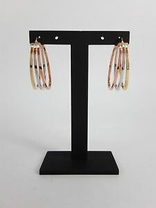 �y���������z�l�b�N���X�@k�t�[�v�C�������O�h��miran 140997 9k tritone hoop earrings 294mm 24g rrp 285