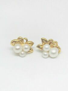 �y���������z�l�b�N���X�@�C�������Ogold earrings 18k 7501000 and pearls