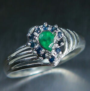 yzlbNX@RrAGhTt@CAX^[OVo[02ct natural colombian emeralds amp; sapphires sterling 925 silver engagement ring