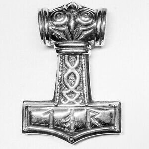 �y���������z�l�b�N���X�@�n���}�[�y���_���g�V���o�[�o�C�L���O�o�C�J�[thors hammer mjolnir pendant 925 silver viking odin biker pagan feeanddave