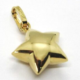 【送料無料】ネックレス　イエローゴールドペンダントパンイタリアyellow gold pendant 750 18k, star pan, made in italy