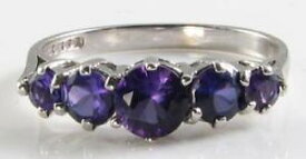 【送料無料】ネックレス　ホワイトゴールドアフリカアメジストアールデコインリングフリーサイズenglish 9k 9ct white gold african amethyst eternity art deco ins ring free size