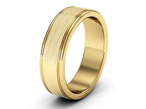 �y���������z�l�b�N���X�@�C�G���[�S�[���h 9ct yellow gold wedding rings hallmarked patterned brushed amp; polished finish