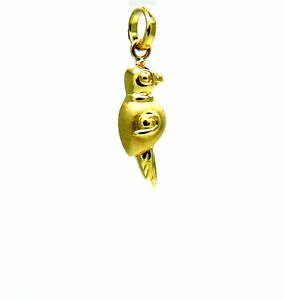 �y���������z�l�b�N���X�@�C�G���[�S�[���h�y���_���g�I�E��yellow gold pendant 18kt 7501000 parrot bird
