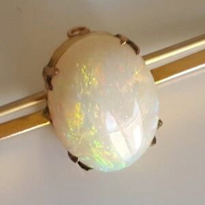 �y���������z�l�b�N���X�@�I�p�[���u���[�`�S�[���h���[�Y9k solid rose gold with solid oval opal brooch 325g