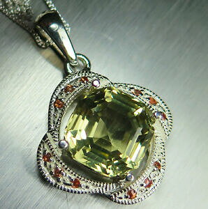 yzlbNX@65ctNI[c9259ct14k18kv`iy_g65ct natural lemon quartz 925 silver 9ct 14k 18k gold platinum pendant