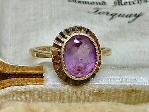 yzlbNX@kS[hAWXgOTCYlovely 9k gold amethyst ring size 0