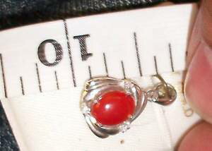 �y���������z�l�b�N���X�@�n���C�A�J�T���S14k�n���C�X�N���[���j���[hawaii red coral 14k gold pendent hawaiian scroll