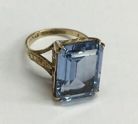 【送料無料】ネックレス　ヴィンテージゴールドリングスピネルサイズvintage 9ct gold ring w synthetic spinel 55grams size l