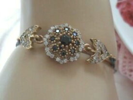 【送料無料】ネックレス　アクセントサファイアヴィンテージスターリングantique vintage jewelry sterling silver bracelet with gold accents and sapphires