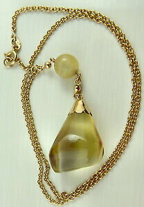 yzlbNX@C``F[S[hX[L[NH[cy_gOnice 9ct gold smokey quartz pendant on an 18 inch chain gross weight 152 grams