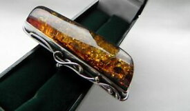 【送料無料】ネックレス　gスターリングシルバーリングサイズcaptivating 20g sterling silver 925 elongated amber ring size pp5 775