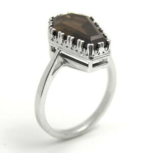 yzlbNX@O\bhVo[cin ring 770ct smoky quartz set to solid silver hand crafted in the uk
