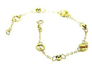 �y���������z�l�b�N���X�@�u���X���b�g�C�G���[�p�^�[���G�h�T�e���C���T�[�gbracelet yellow gold 18kt with inserts pattern ed anelline ovals satin