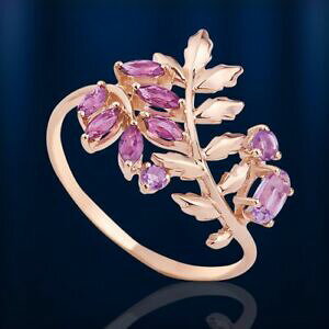 yzlbNX@AWXgK[lbgOVA\bhS[hNX^[Yamethyst rhodolite garnet ring russian solid rose gold 585 14ct cluster nwt