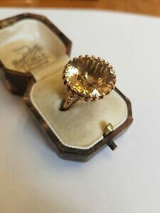 �y���������z�l�b�N���X�@�C�G���[�S�[���h�V�g���������Obeautiful 9ct yellow gold citrine ring top quality