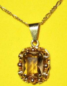 yzlbNX@CG[`F[S[hX[L[NH[cy_gsecondhand 14ct yellow gold smokey quartz pendant on chain