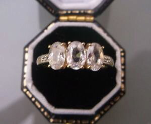 yzlbNX@S[hzCgTt@CAOTCYwomens quality 10ct gold white sapphire ring size l 12 weight 22g stamped