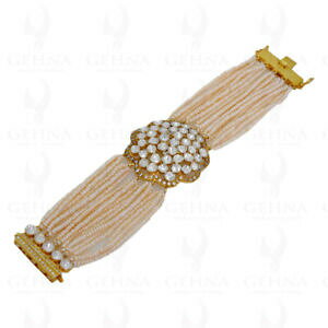 yzlbNX@p[[YX^[OVo[JbguXbgpearl amp; rose cut moissanite gemstone bracelet in 925 sterling silver sb1090