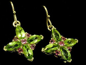 yzlbNX@\bhS[hyhbgsNTt@CACOep017 stunning solid 9ct gold natural peridot amp; pink sapphire earrings