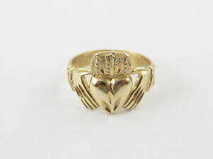 �y���������z�l�b�N���X�@14k�A�C�������h�N���_�����O�T�C�Y81214k yellow gold heart irish claddagh ring size 8 12