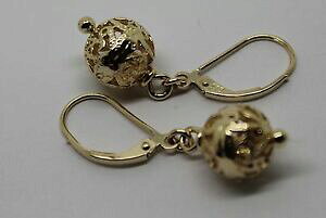�y���������z�l�b�N���X�@9ct yellow gold 10mm filigree ball spinner earringswith continental hooks9ct yellow gold 10mm filigree ball spinner earrin
