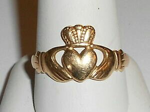 yzlbNX@Be[WkS[hfB[Xnhn[gOAChvintage 14k gold ladies hand holding heart ring ireland 18ll
