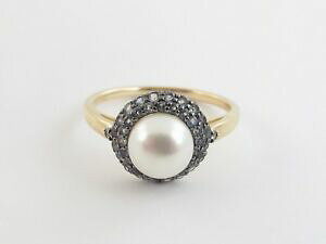 yzlbNX@CG[S[hp[O14k yellow gold tsavorite and pearl ring