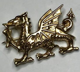 【送料無料】ネックレス　ソリッドゴールドドラゴンブローチ9ct solid gold dragon brooch hallmarked 102g 35mm x 23mm