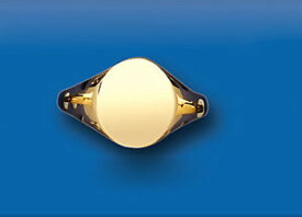 【送料無料】ネックレス　レディースゴールドサイズladies gold oval signet ring plain hallmarked british made size l q