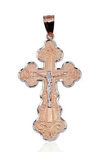 �y���������z�l�b�N���X�@���V�A���[�Y�S�[���h�N���X�y���_���g58514ct russian rose gold orthodox provoslav cross pendant