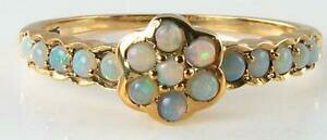 �y���������z�l�b�N���X�@k�S�[���h�I�[�X�g�����A�I�p�[���f�C�W�[�����Ostunning 9k gold all australian opal 17 stone daisy ring 999