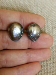 【送料無料】ネックレス ニュージーランドアワビバロックソリッドkゴールドスタッドイヤリングgenuine zealand abalone baroque pearls solid 18ct 18k gold studs earrings