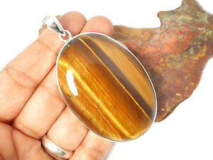 yzlbNX@^CK[ACy_glarge tigers eye sterling silver gemstone pendant 925 gift boxed