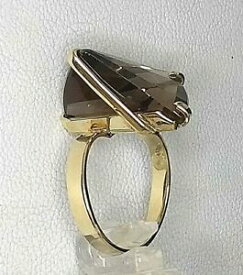 【送料無料】ネックレス　ビンテージレトロスモーキークオーツリングゴールドvintage retro smokey quartz ring 9 ct gold the best ever shape genuine of period
