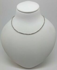 �y���������z�l�b�N���X�@�z���C�g�S�[���h�`�F�[���h��miran 150429 18k 750 white gold foxtail chain 40cm 21g rrp 390