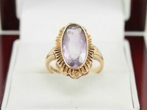 yzlbNX@AWXgOS[hre[WfB[XTCYamethyst ring 9ct gold vintage ladies stunning 375 size n 12 d96