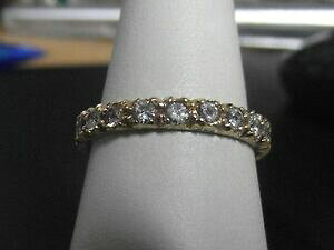 yzlbNX@S[htOTCY131j 9ct gold full eternity ring with zirconias size m 12