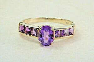 yzlbNX@AWXghXO\bhCG[S[hOnatural amethyst dress ring, solid 9ct yellow gold hallmarked ring