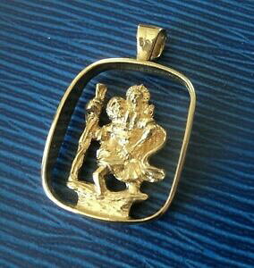 yzlbNX@re[WS[hZgNXgt@[y_gI[vvintage attractive 9ct gold st christopher pendant c197080s open design