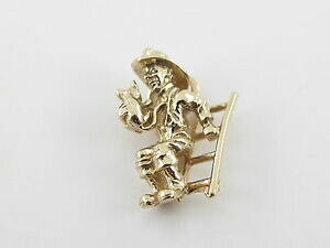 �y���������z�l�b�N���X�@�C�G���[�S�[���h14k yellow gold 3d fireman on a ladder charm