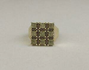 yzlbNX@CG[S[hTt@CANX^OTCY9ct yellow gold sapphire cluster ring uk size k us 5