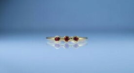 【送料無料】ネックレス　ゴールドリングレッドサファイアソリッドイエローゴールドkwomens gold ring natural red sapphires 3 x 2mm solid yellow gold 750 18k juvex