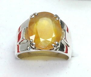 yzlbNX@Tt@CAVo[O1240 ct natural yellow oval sapphire 15 ratti 925 silver sizable ring for men
