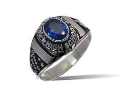 【送料無料】ネックレス　スターリングシルバーリングサイズengravable oval high school graduation genuine sterling silver ring sizes 4 12
