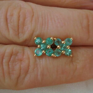 �y���������z�l�b�N���X�@�U���r�A�G�������h�S�[���h�X�^�b�h�C�������O listing128ct certified zambian emerald gold stud earrings