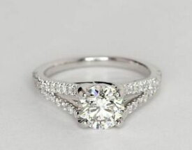 【送料無料】ネックレス　ラウンドカットリングソリッドkホワイトゴールド15 ct round cut engagement wedding promise ring solid 14k white gold